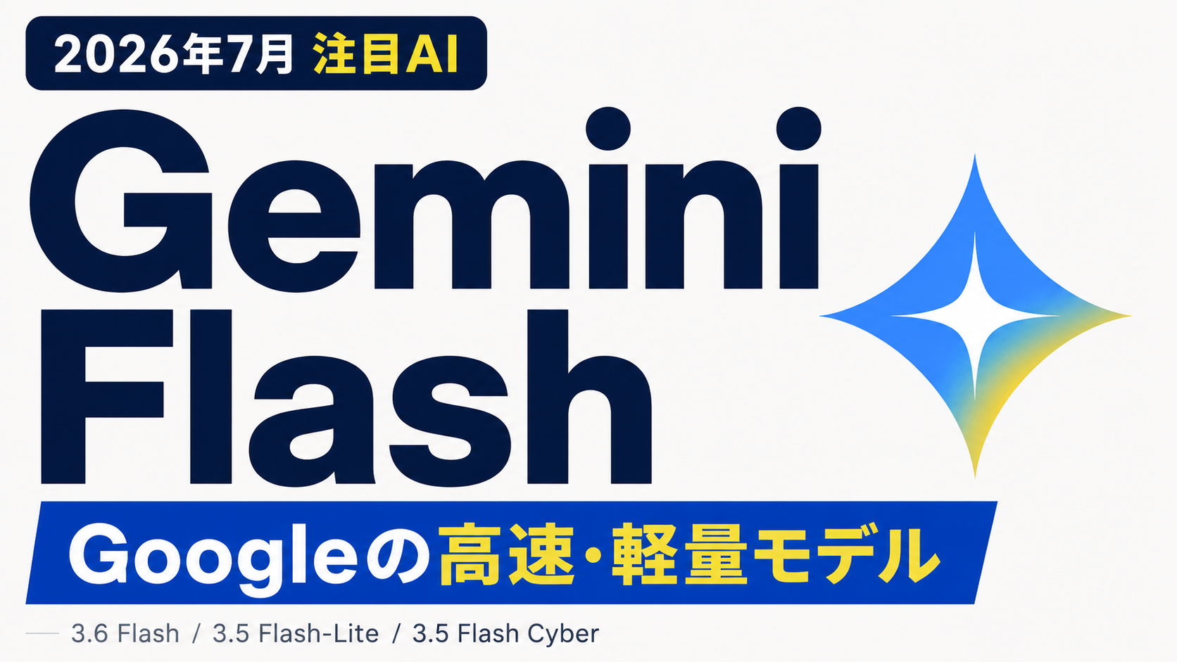 Gemini Flash Googleの高速軽量モデルを紹介するサムネイル