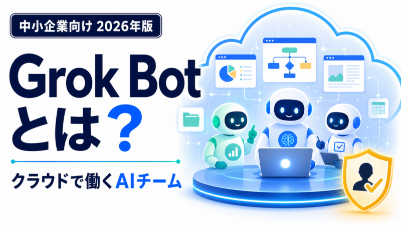 Grok Botの仕組みと中小企業での活用を解説するサムネイル