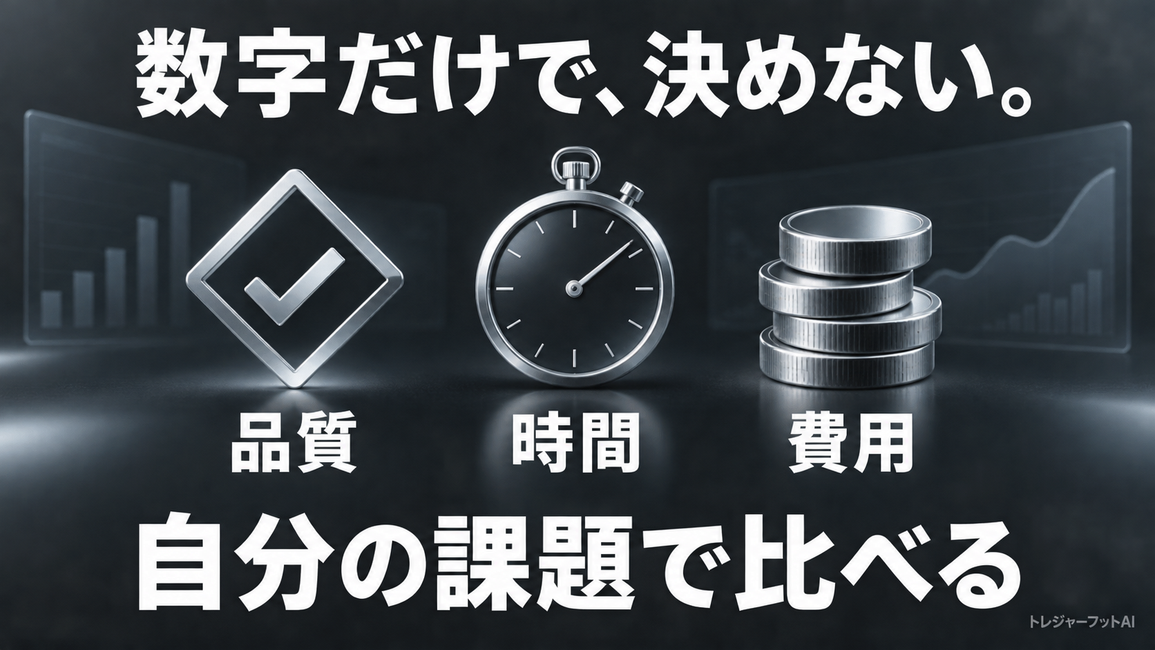 ベンチマークの数字だけでなく、自分の課題で品質・時間・費用を比較する