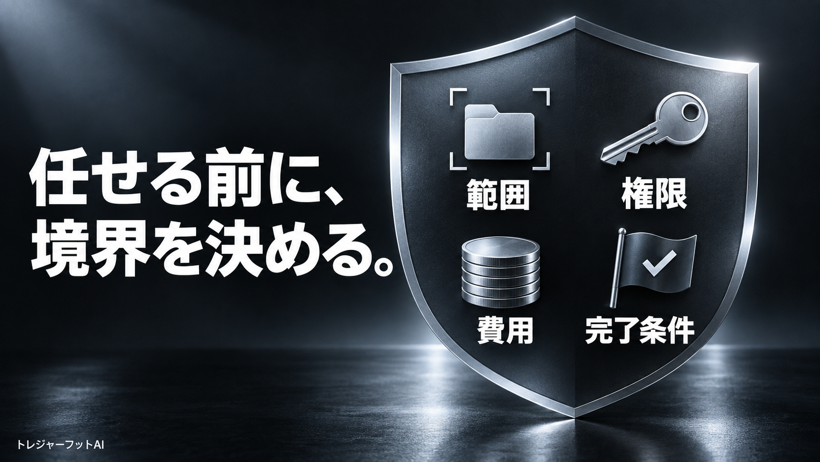 作業範囲、権限、費用、完了条件を決めてからAIに作業を任せる