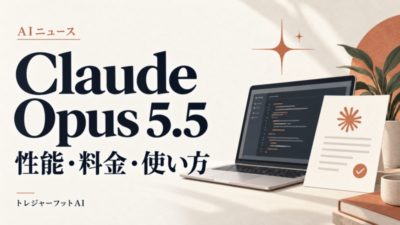 Claude Opus 5.5とは？性能・料金・ベンチマーク・旧モデルとの違いをわかりやすく解説【2026年9月最新】｜トレジャーフットAI